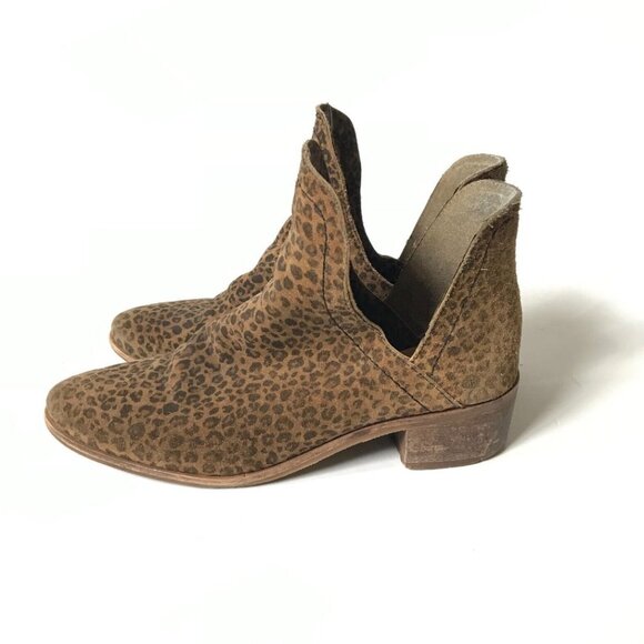 Anthropologie Coconuts Matisse Pronto Leopard Bootie Boots Womens 7.5 Tan Brown - Picture 6 of 12